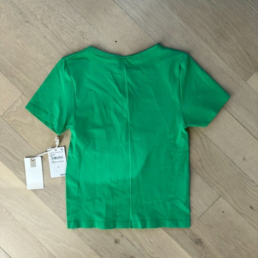 good american so soft sculpted t-shirt summer green - Picture 3 of 3